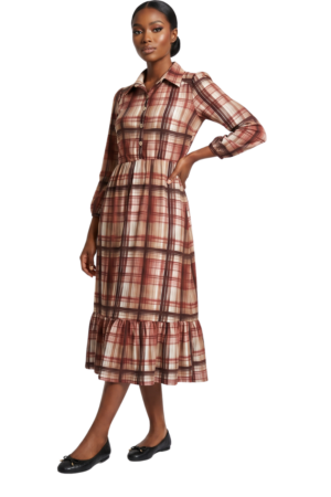 3/4 sleeve shirt dress