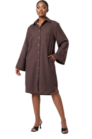 Pocket detailed shirt dress