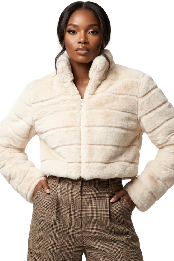 Fur jacket with a zip - Selfast