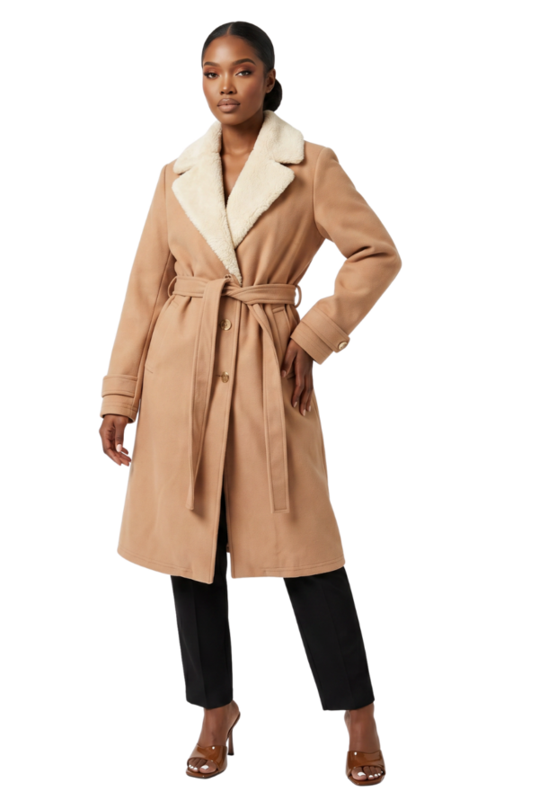 Sherpa collar coat - Selfast