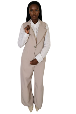 Cropped wide leg pants