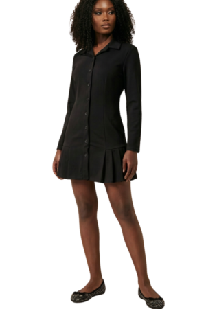 Button down pleated dress