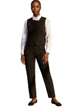 Wrap over waistcoat with buttons