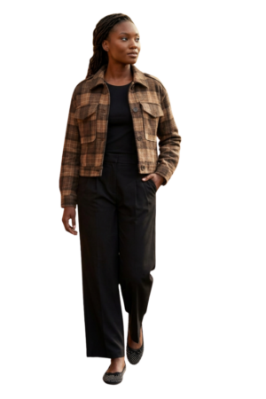 Short melton jacket