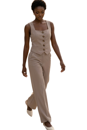 Square neck waistcoat