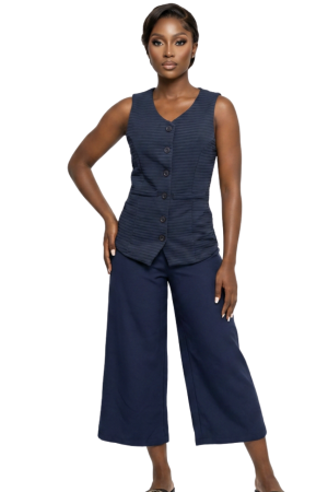 Long sleeveless waistcoat