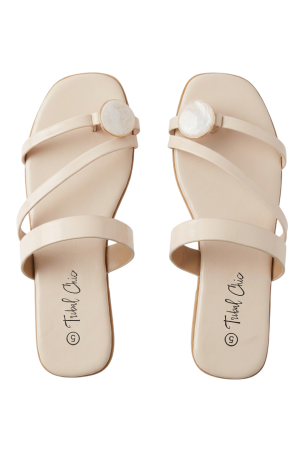 Strappy jewel flatty