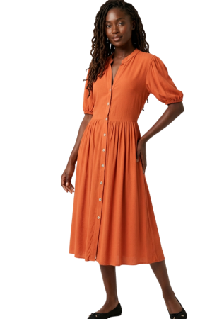 Puff sleeve dress