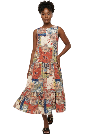 Sleeveless low waist dress