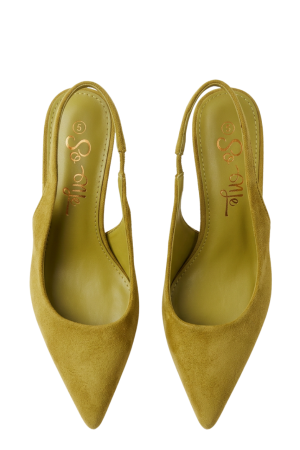 Sling back kitty heel
