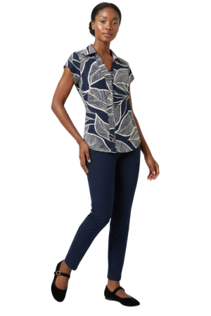 Button front sleeveless blouse